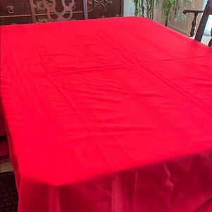 Elegant Red Tablecloth